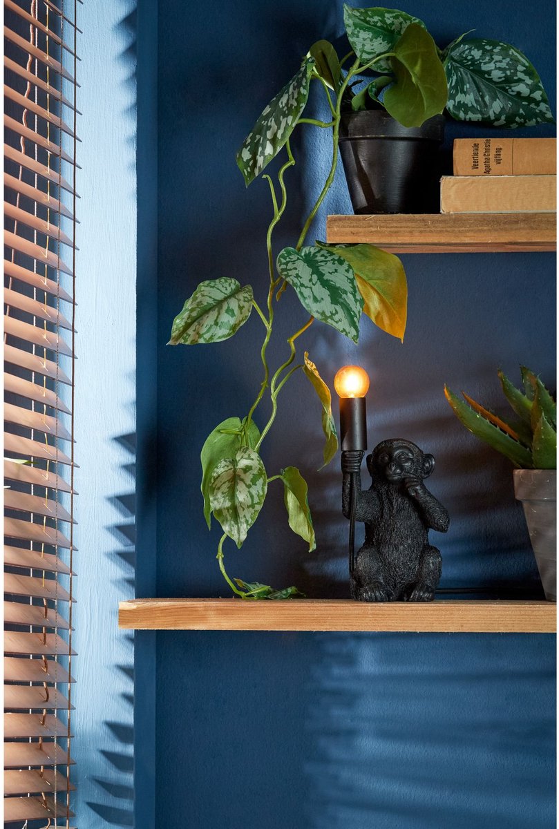 Light & Living Tafellamp Aap - Zwart