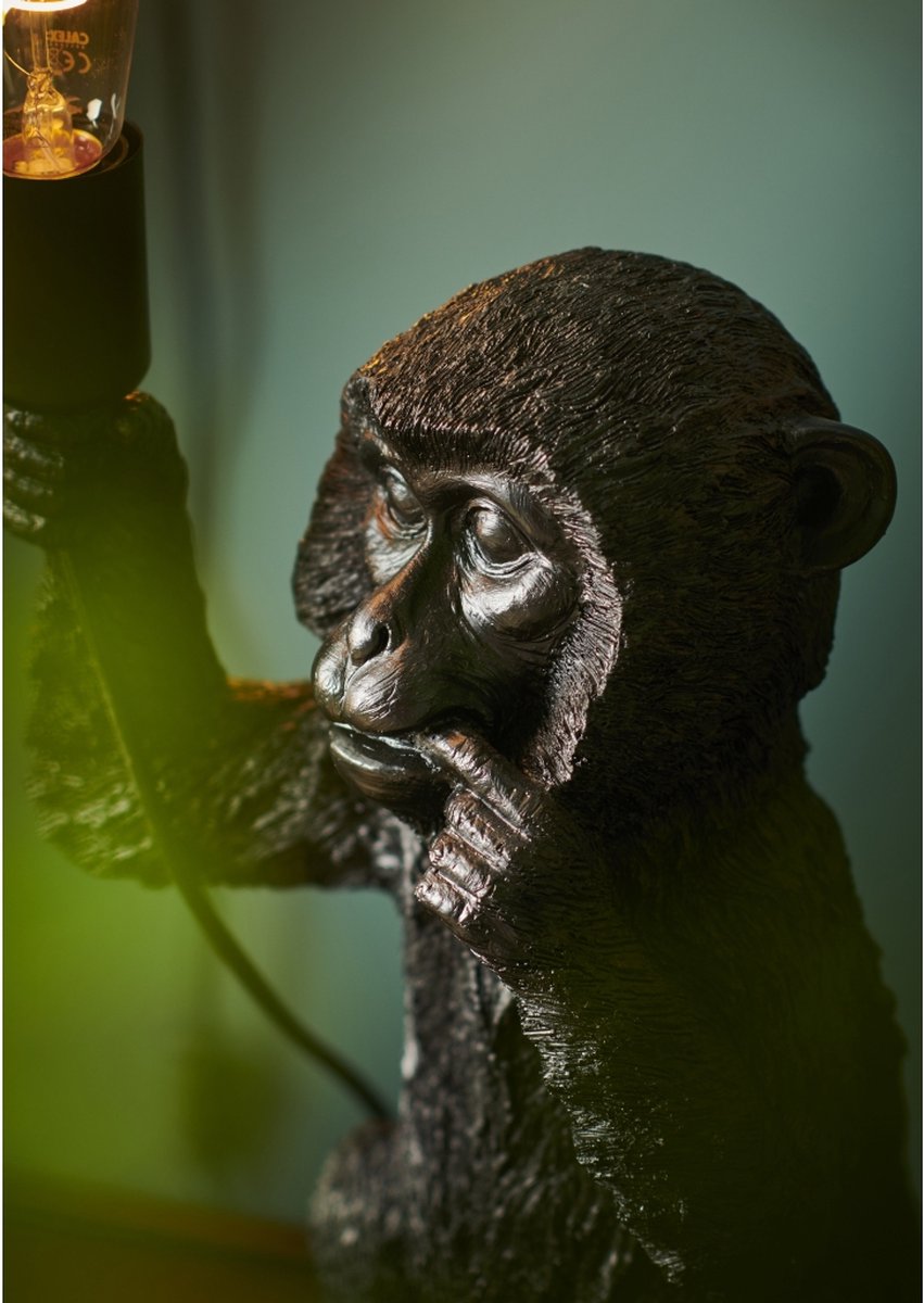 Light & Living Tafellamp Aap - Zwart