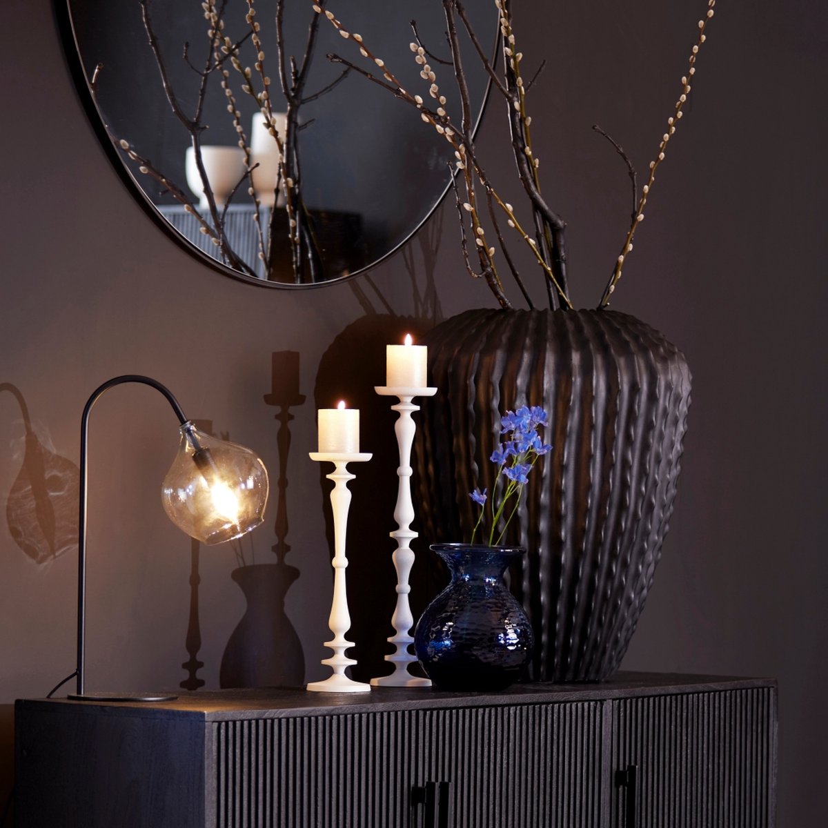 Light & Living Tafellamp Rakel Transparant - Oranje