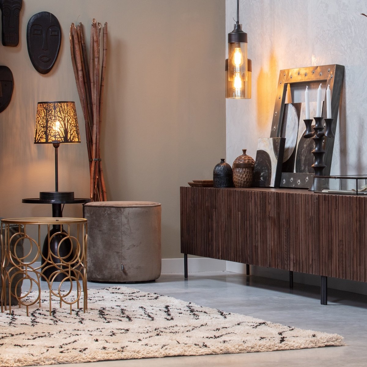 Woood Vloerkleed 160x230 Nando Wit