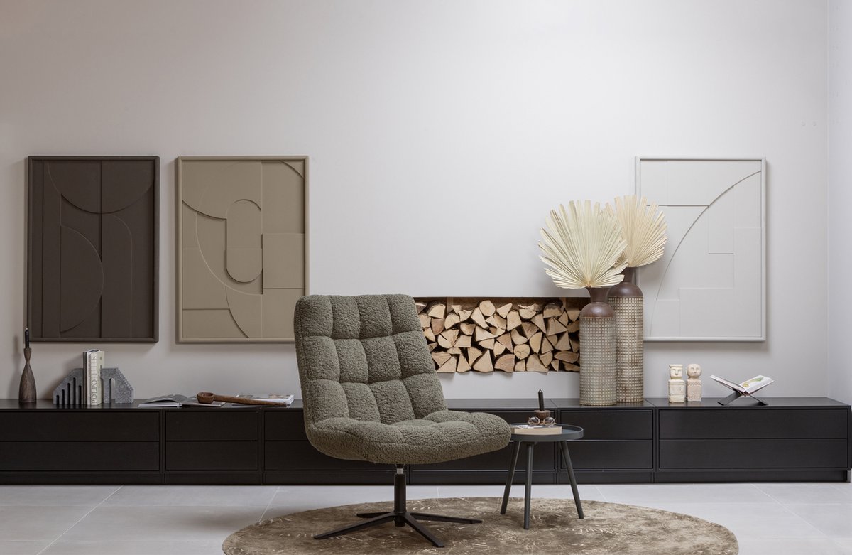 Woood Vloerkleed dia 200 Naya - Goud