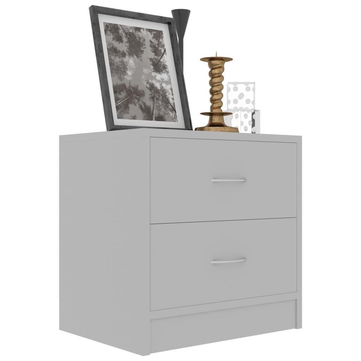 Vidaxl Nachtkastje 40x30x40 Cm Spaanplaat - Grijs