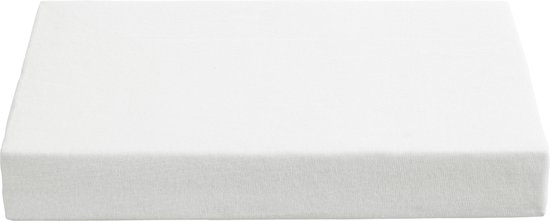 AMBIANTE Jersey Topper Hoeslaken - 100% Gebreide Jersey Katoen - Lits-jumeaux (160x200 Cm) - - Wit