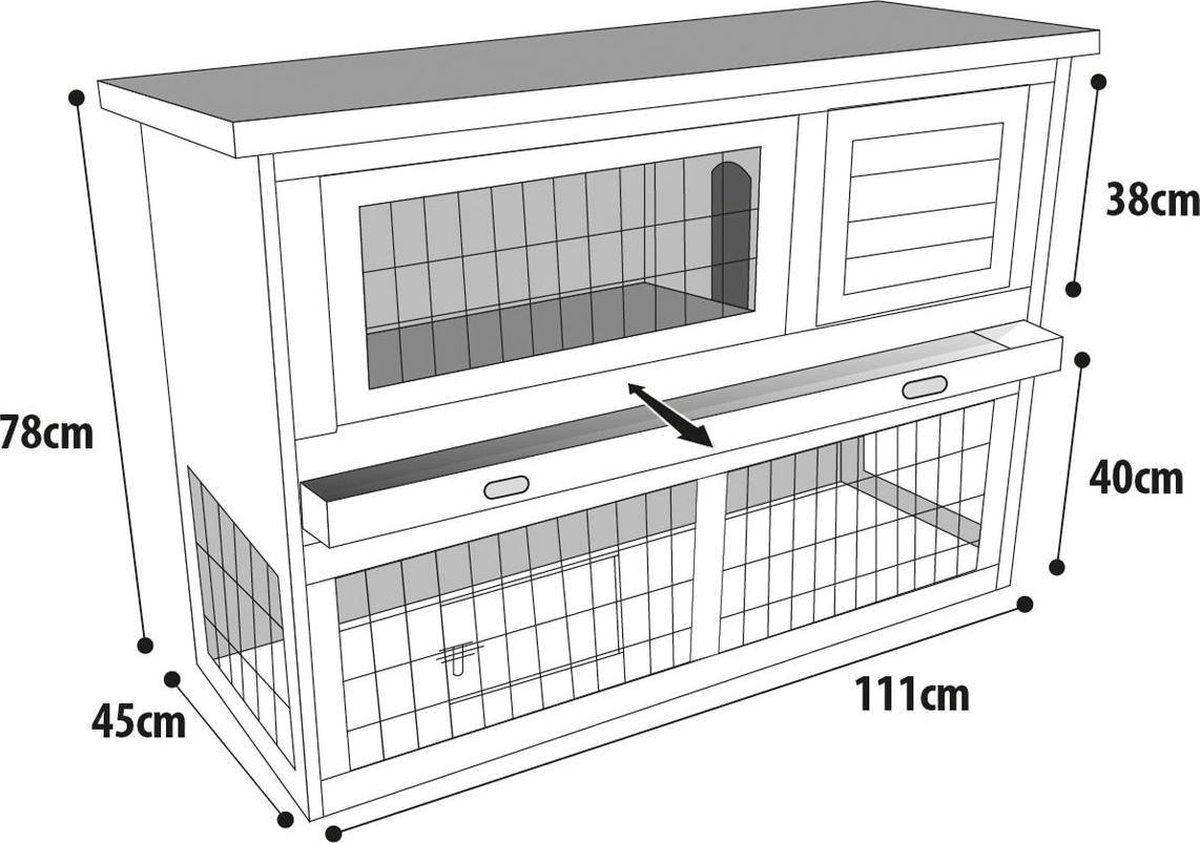 Flamingo Conejera de dos pisos - Bruin