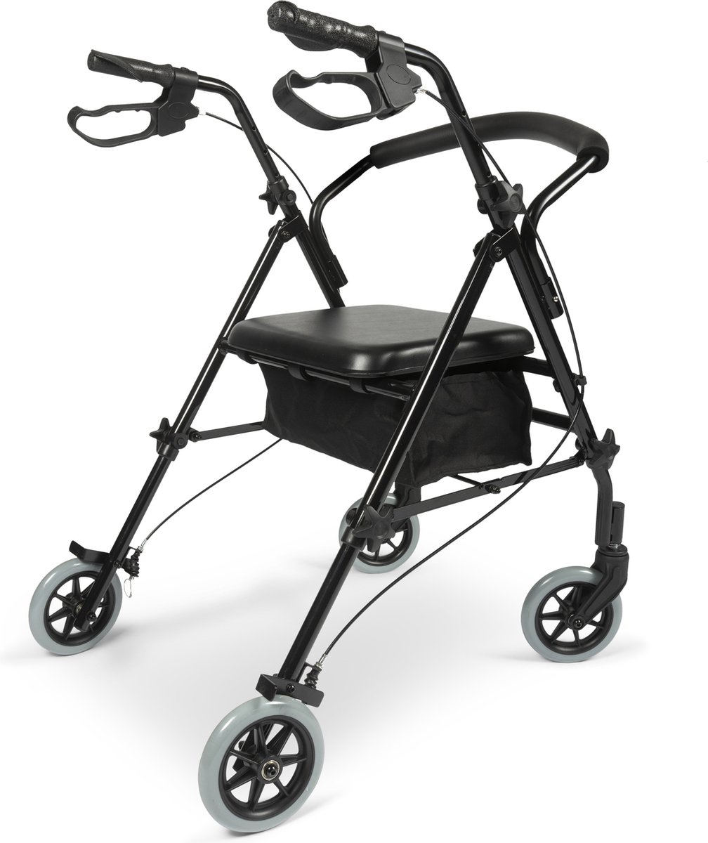 Dunimed Lichtgewicht Rollator (Opvouwbaar) - Zwart