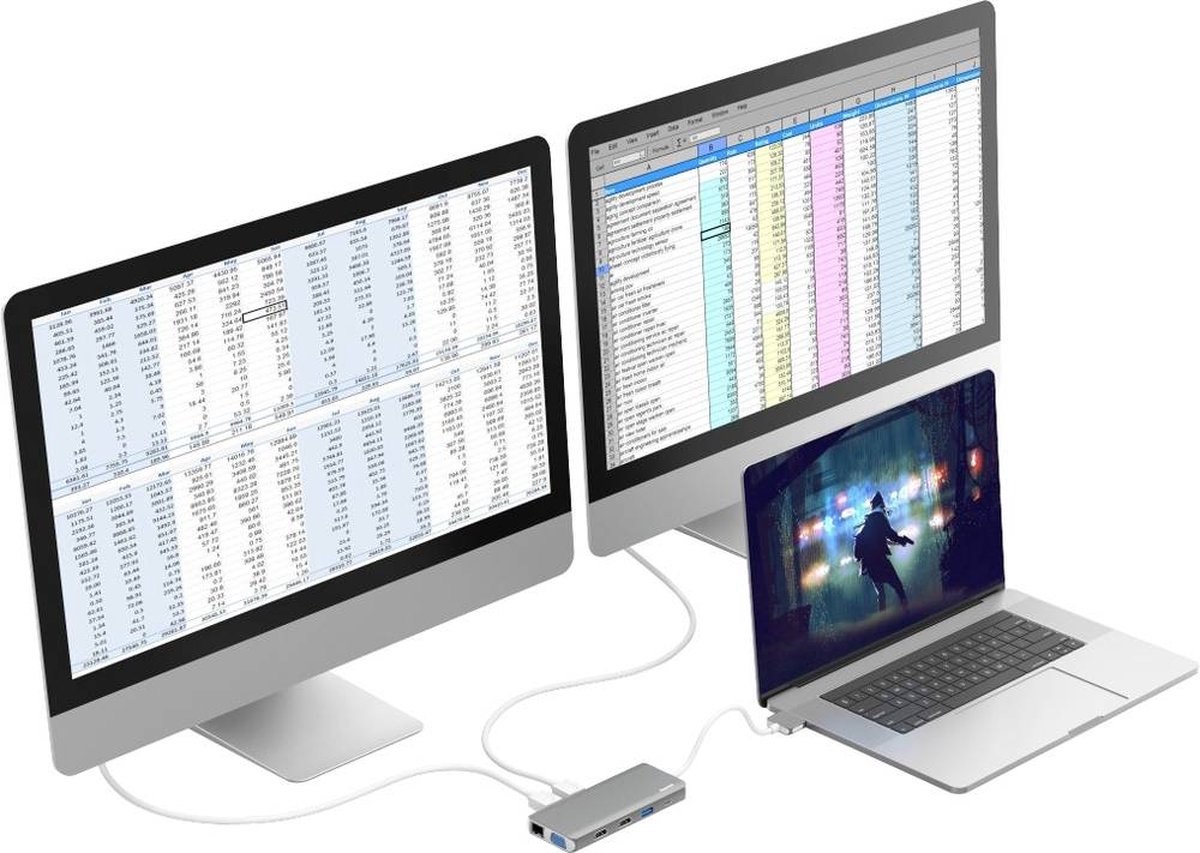 Hama 200133 USB-C Muiltiport voor MacBook