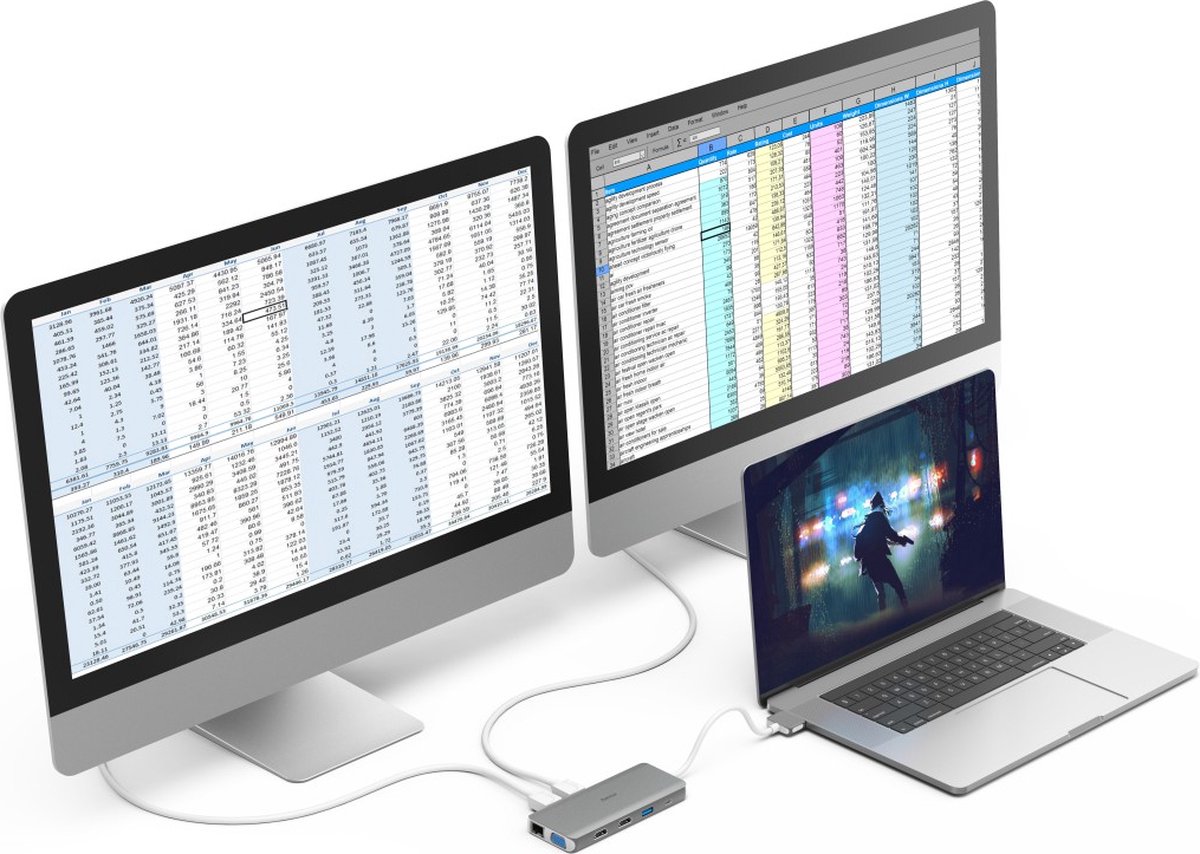 Hama 200133 USB-C Muiltiport voor MacBook