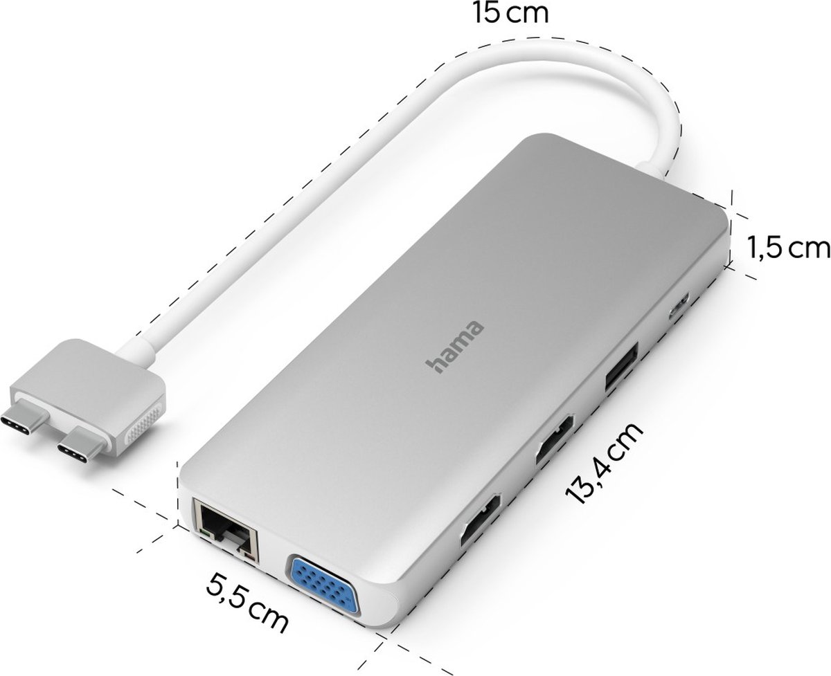 Hama 200133 USB-C Muiltiport voor MacBook