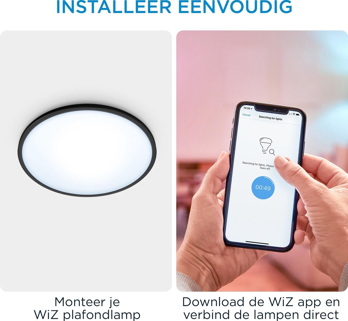 WIZ Superslim 14 W Warmwit - Zwart