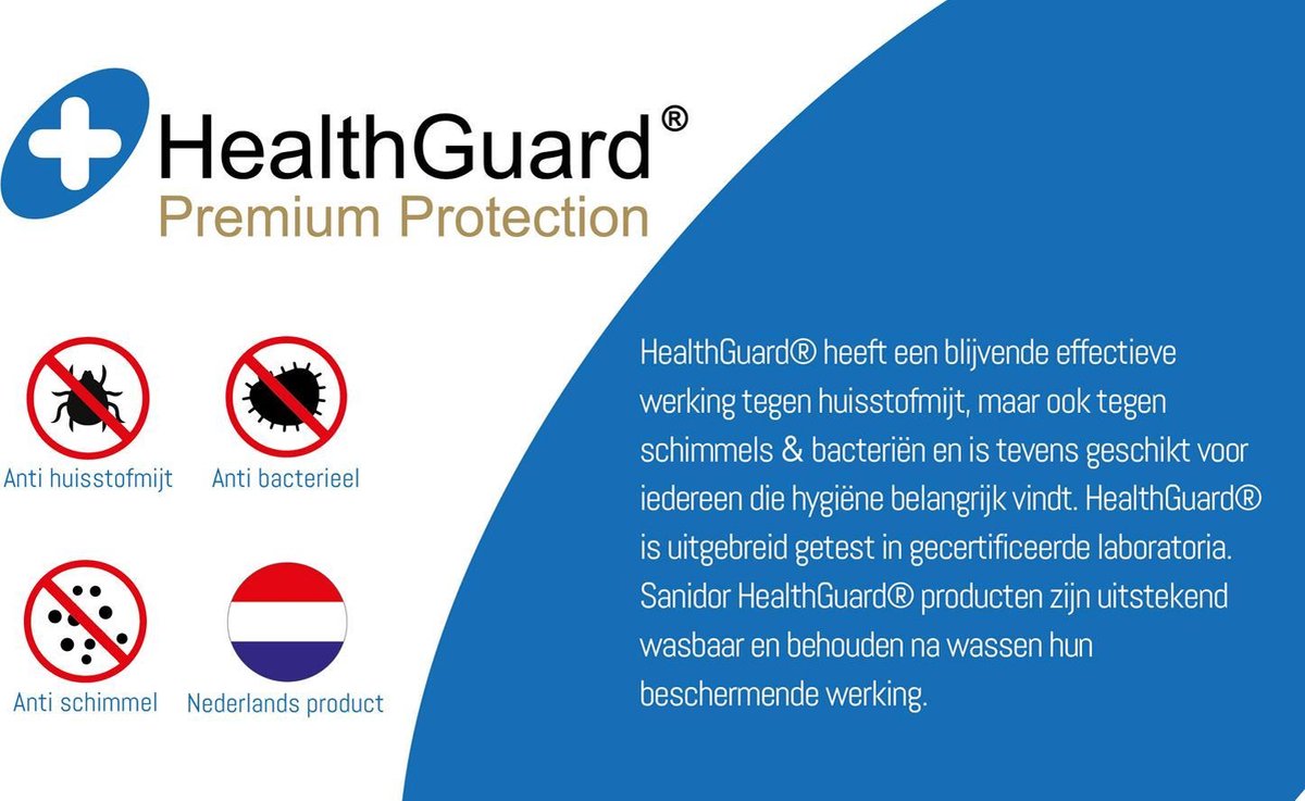 Sanidor 140x220cm Health Guard Anti Allergie Dekbed Enkel