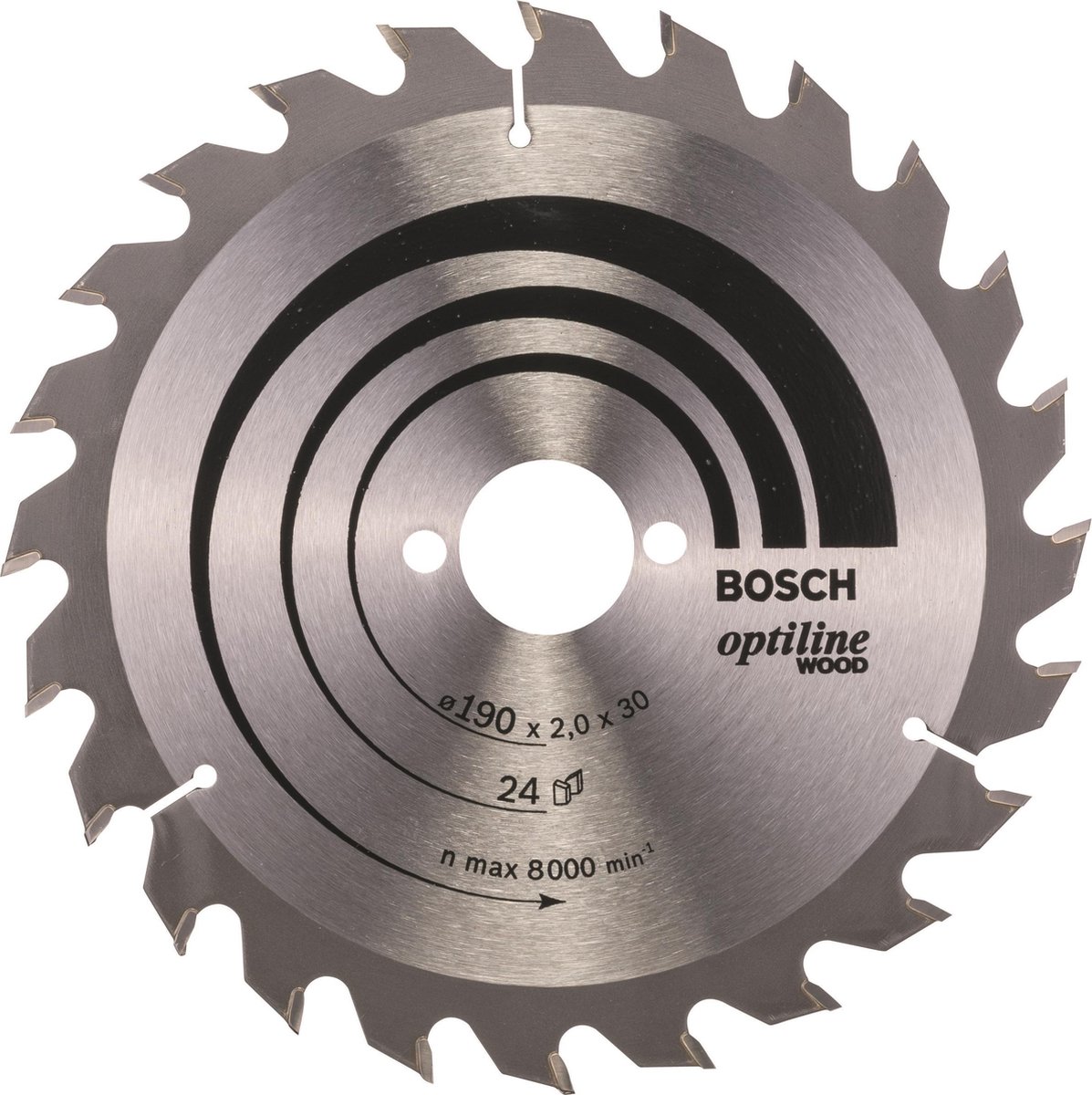 Bosch - 2608641185 Hoja de sierra circular Optiline Wood 190 x 30 x 2,0 mm 24