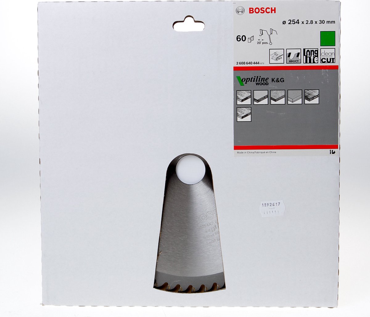 Bosch - Hoja de sierra circular Optilina de madera para Kapp- y Mitre