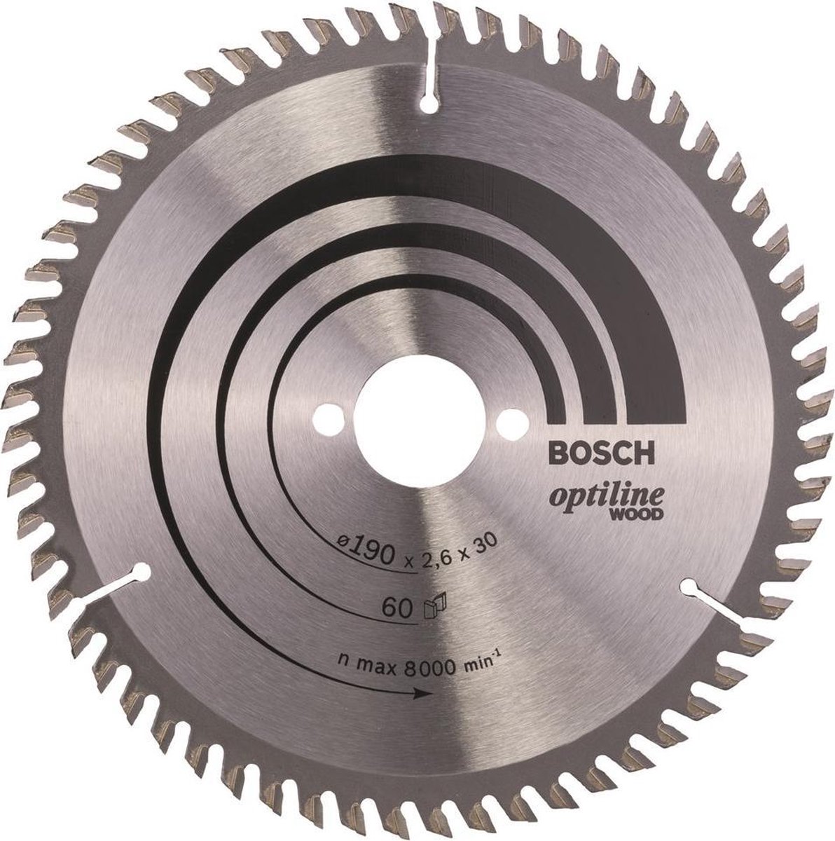 Bosch - 2608641188 Hoja de sierra circular Optiline Wood 190 x 30 x 2,6 mm 60