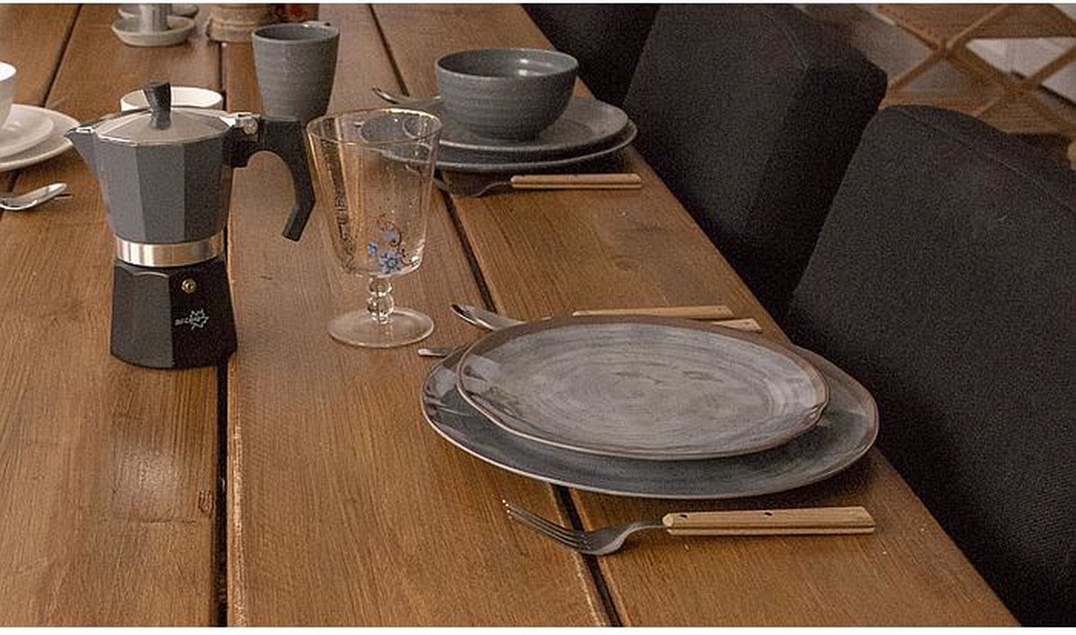 Bo-Camp Servies halo 12-delig - Grijs