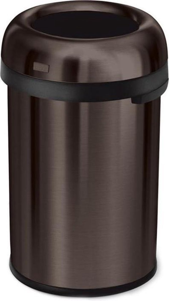 Simplehuman Afvalemmer Bullet Open Top Can 115 Liter - Brons - - Bruin