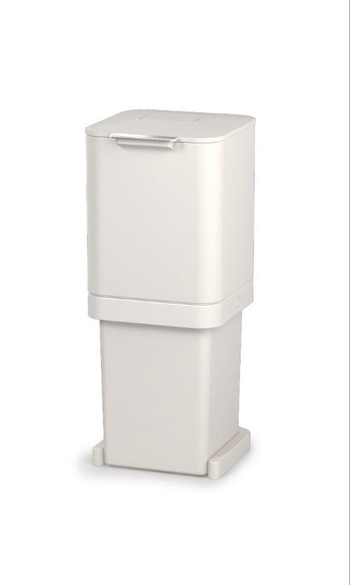 Joseph Joseph Intelligent Waste Afvalemmer Totem Pop 60 Liter - Stone - - Beige