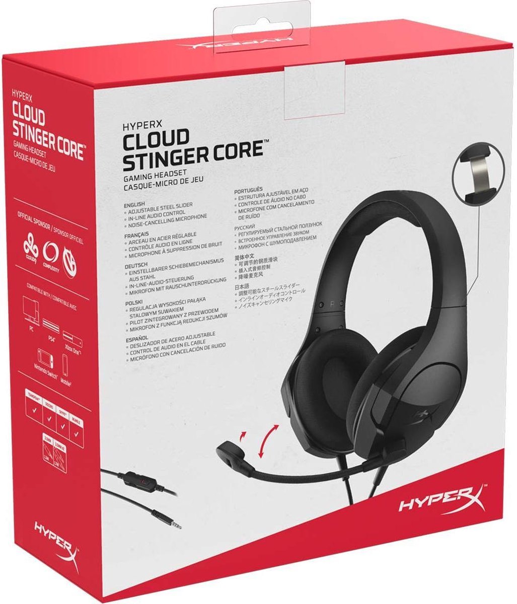 HyperX Cloud Stinger Core PC Gaming Headset - Black (PC/Mac/PS4/Xbox One/Sch/Mobile) - Wit
