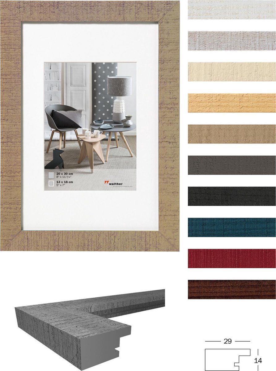 Walther Design Fotolijst Home 30x40 Cm Licht - Grijs