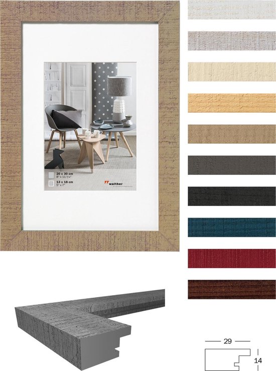 Walther Design Fotolijst Home 30x40 Cm Licht - Grijs