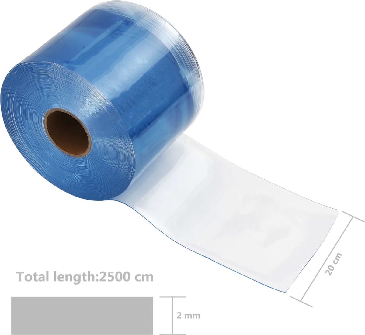 Vidaxl Strokengordijn Op Rol 2x200 Mm 25 M Pvc