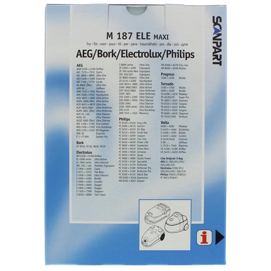 Scanpart Stofzuigerzakken M187ele Maxi 12 Stuks