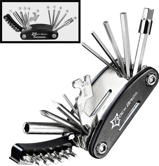 Decopatent Multitool Fiets Reparatie Toolkit 16-delig - Voor Racefiets /