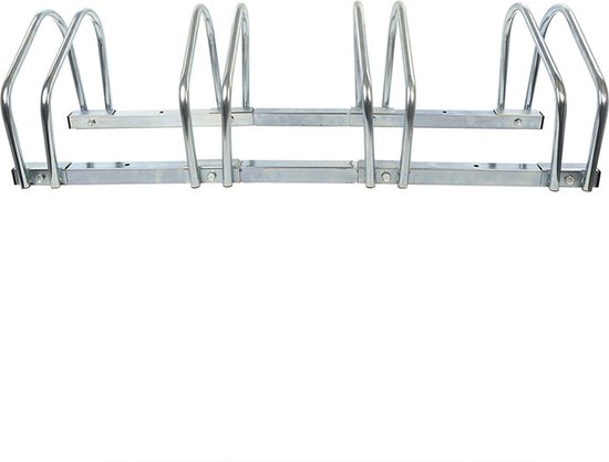 PROPLUS Fietsenrek / Fietsenstandaard Voor 4 Fietsen - 59 X 34,5 X 25,5 Cm - Fietsen Stalling - Grijs