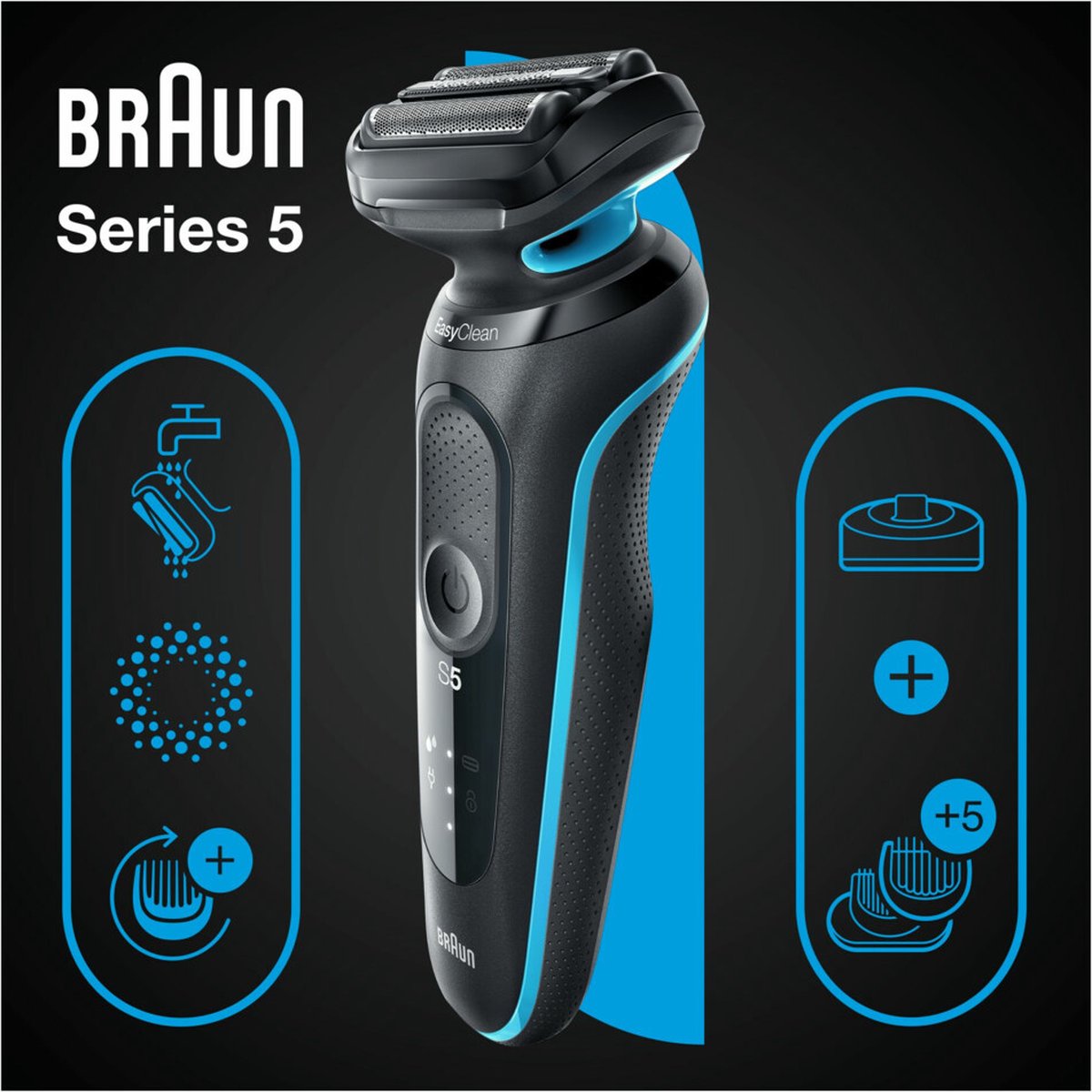 Braun scheerapparaat 51-M4500CS - Zwart
