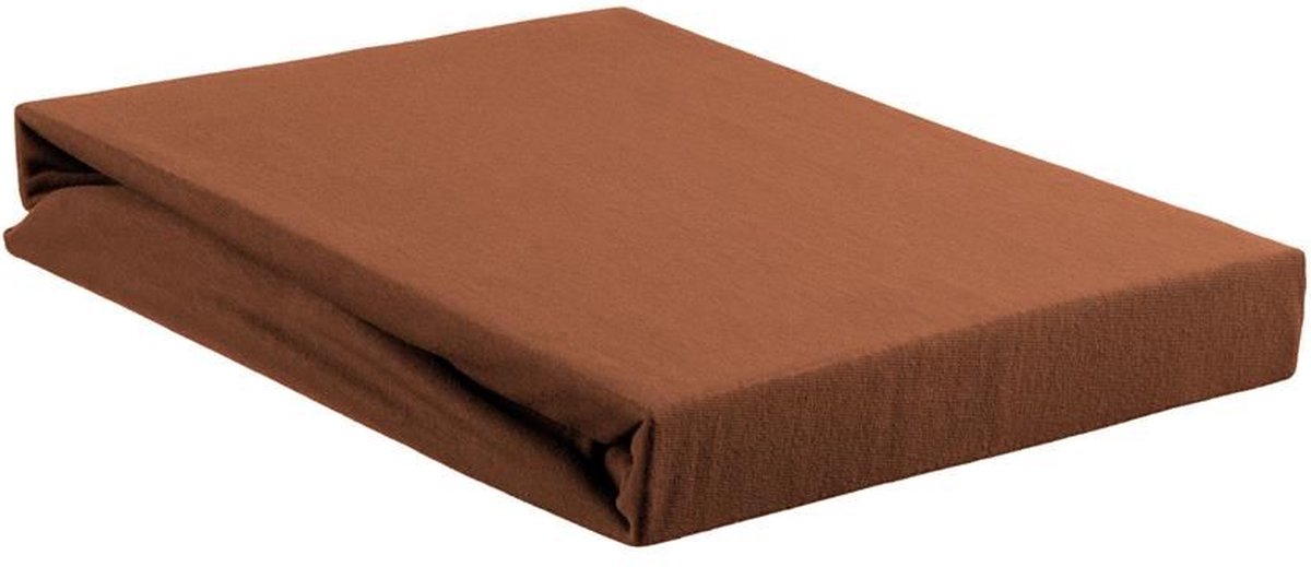 Beddinghouse Jersey Hoeslaken - 100% Gebreide Jersey Katoen - Lits-jumeaux (160x200/220 Cm) - Terra - Rood