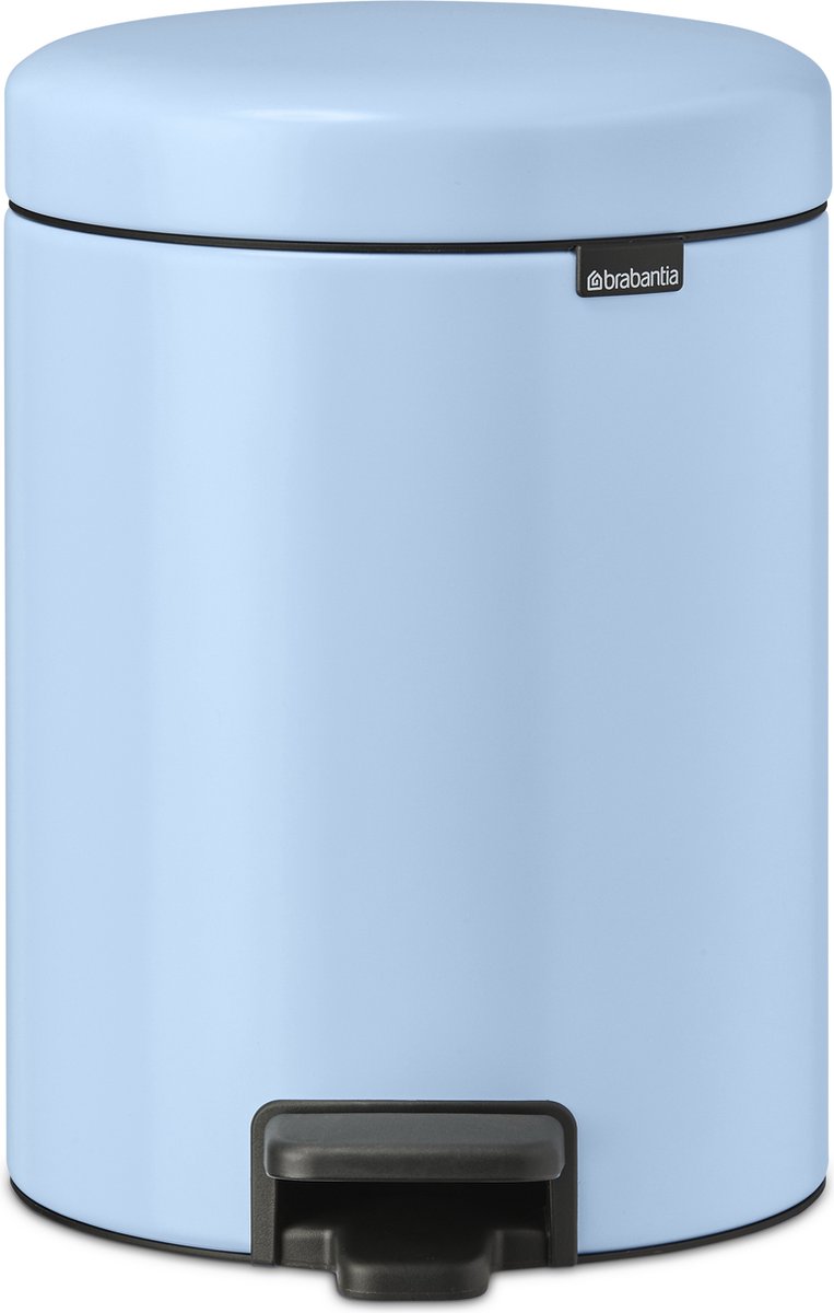 Brabantia Newicon Pedaalemmer 5 Liter Met Kunststof Binnenemmer - Dreamy Blue - Blauw