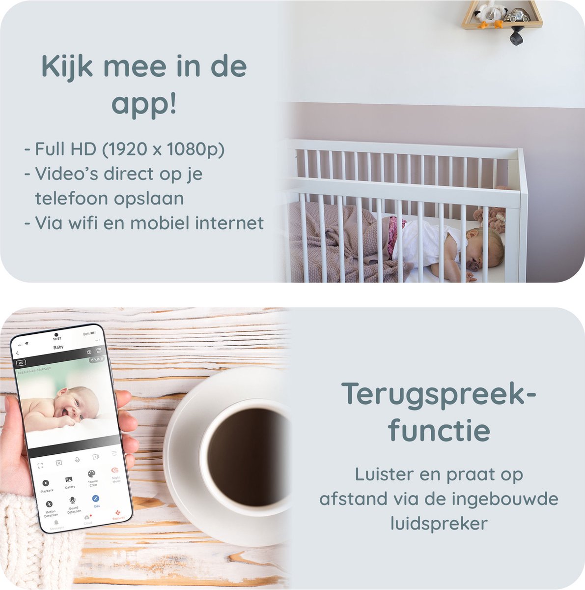 Alecto Wifi Babyfoon Met Camera Smartbaby5bk - Zwart