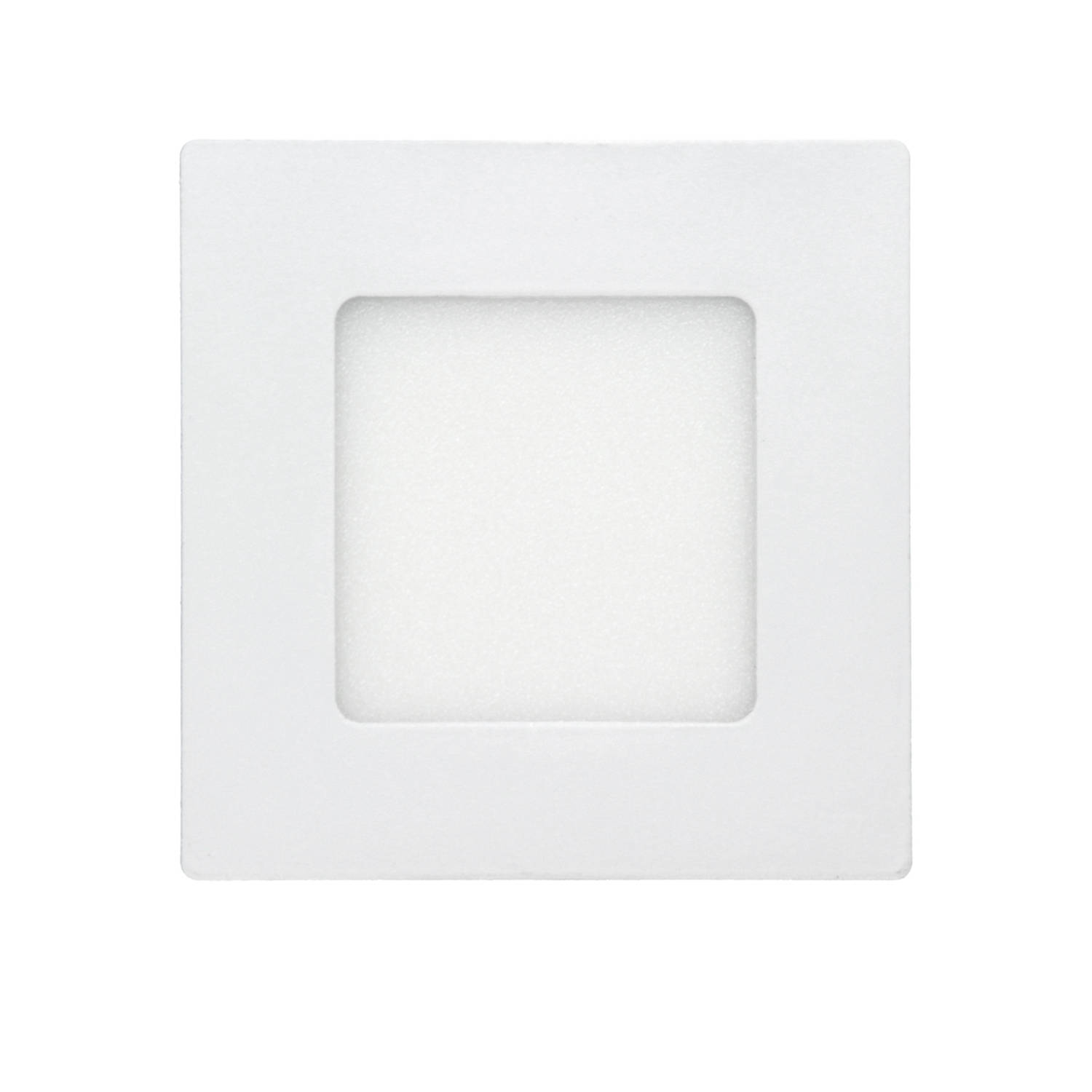 Ecd Germany 10er Pack Led-paneel Ingebouwde Spotlight 3w Vervangt 25w Halogeen - Hoekig 85x85mm - Koud Wit 6000k -Ip44