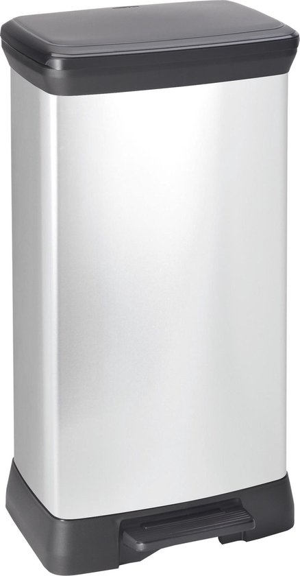 Curver Pedaalemmer Deco 50 L Zilver 240643