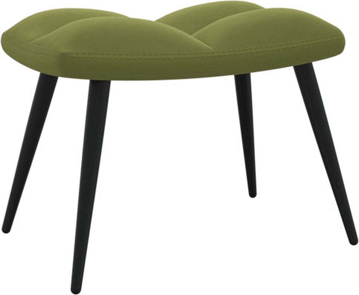 Vidaxl Relaxstoel Met Voetenbank Fluweel Licht - Groen