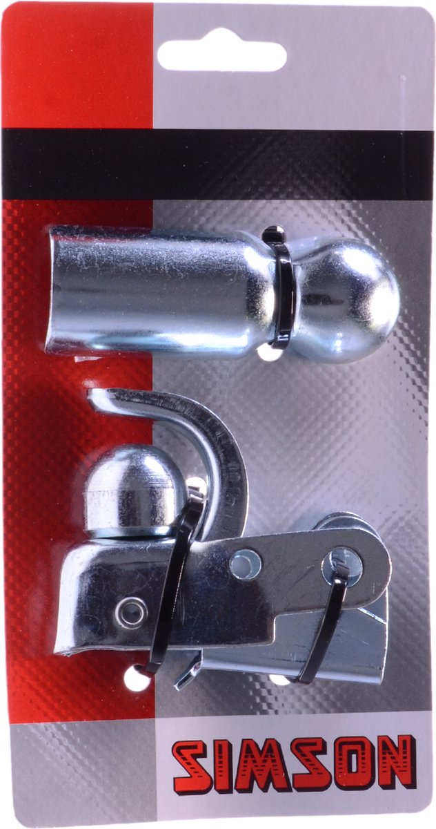 Simson Fietskar Koppeling Zilver - Zwart