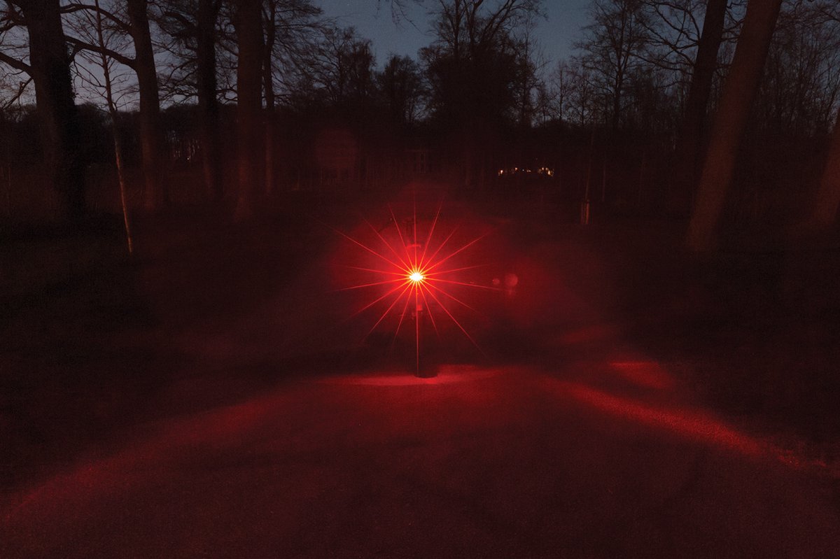 AXA Achterlicht Juno Battery 80 Mm Led Zwart/ - Rood