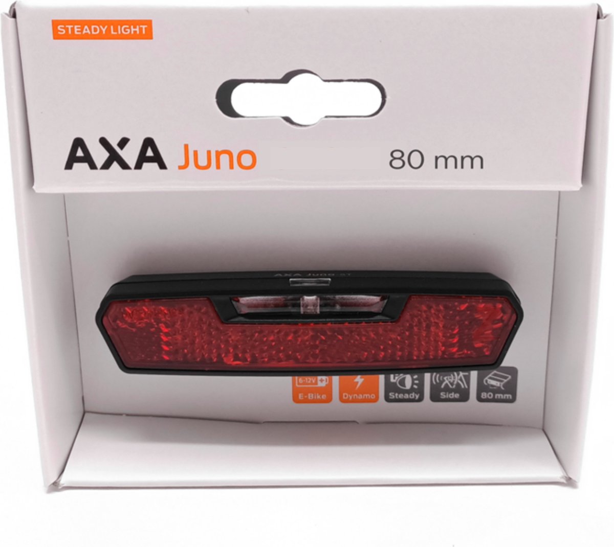 AXA Achterlicht Juno Battery 80 Mm Led Zwart/ - Rood