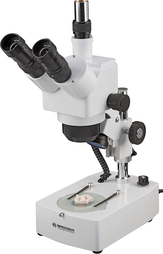 Bresser Stereo-microscoop Advance Icd 3d Aluminium - Wit