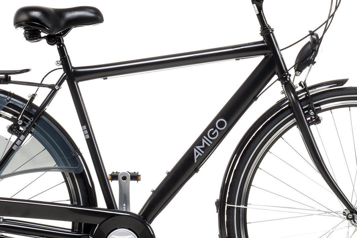 Shimano Bright 28 Inch 50 Cm Heren 3v V-brakes Matzwart