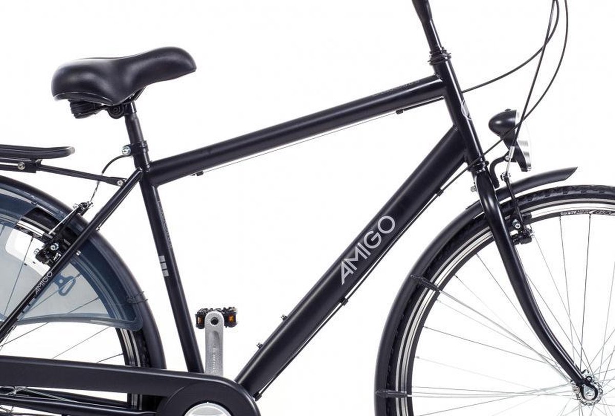 Shimano Bright 28 Inch 50 Cm Heren 3v V-brakes Matzwart