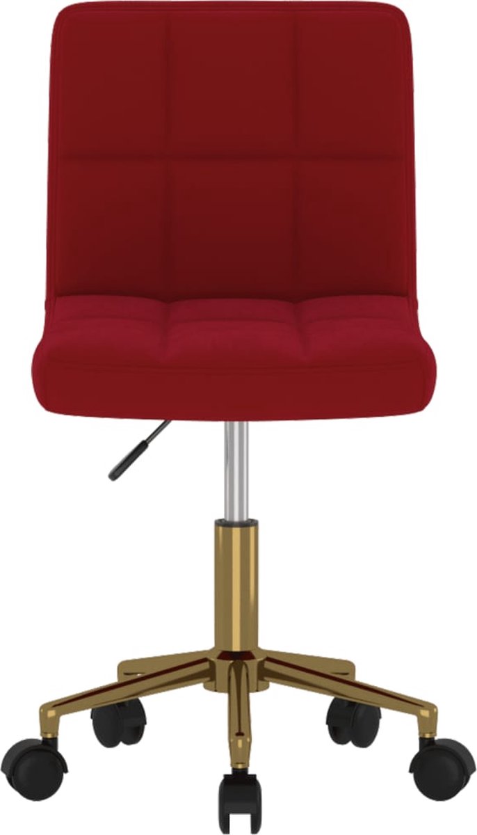 Vidaxl Eetkamerstoelen Draaibaar 2 St Fluweel Wijn - Rood