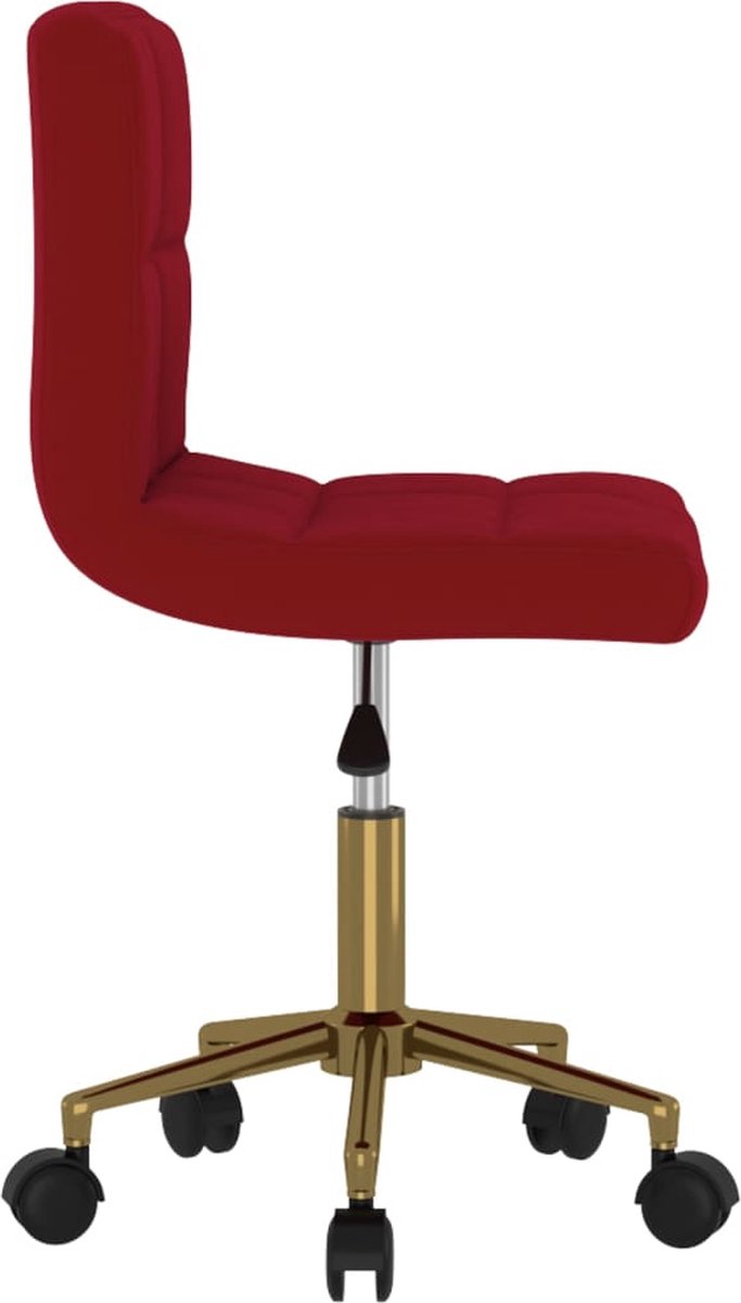 Vidaxl Eetkamerstoelen Draaibaar 2 St Fluweel Wijn - Rood