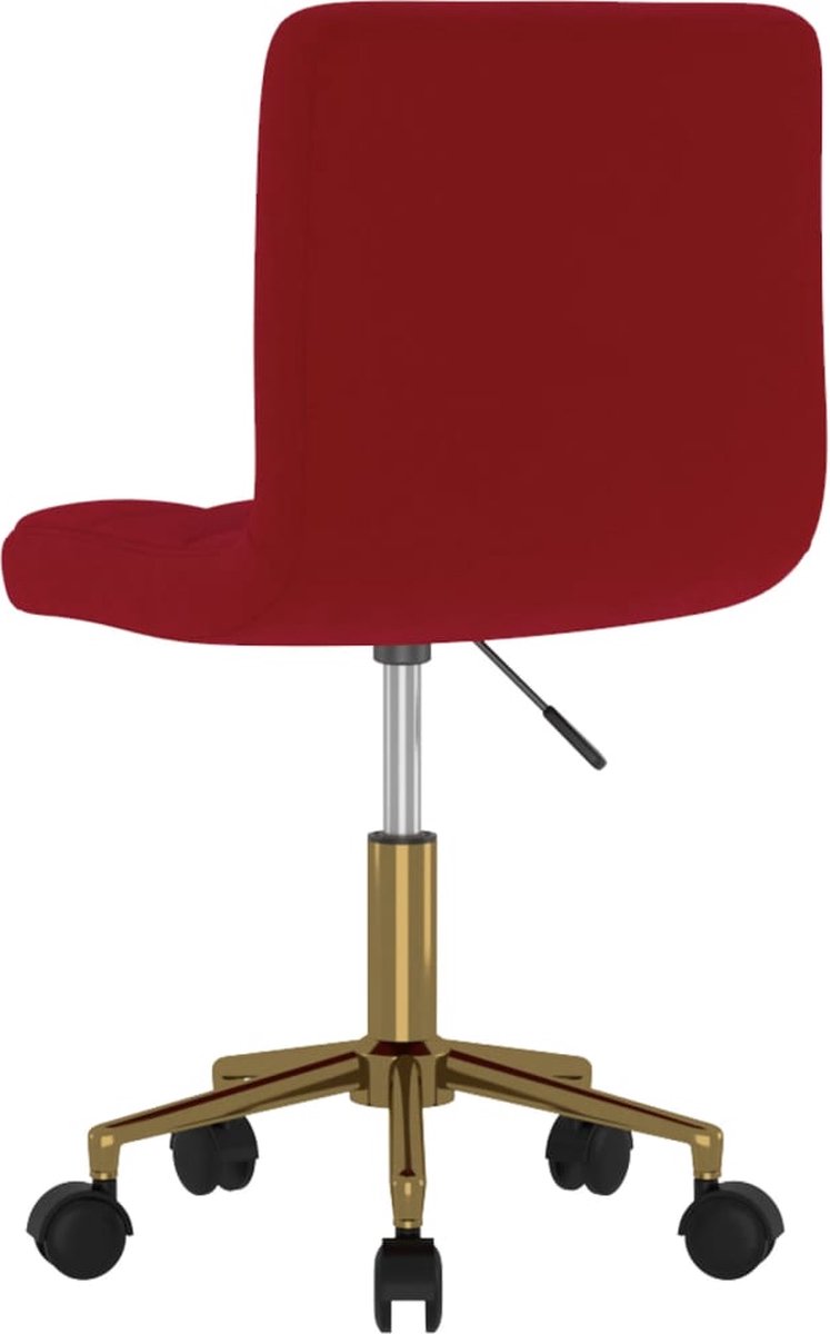Vidaxl Eetkamerstoelen Draaibaar 2 St Fluweel Wijn - Rood