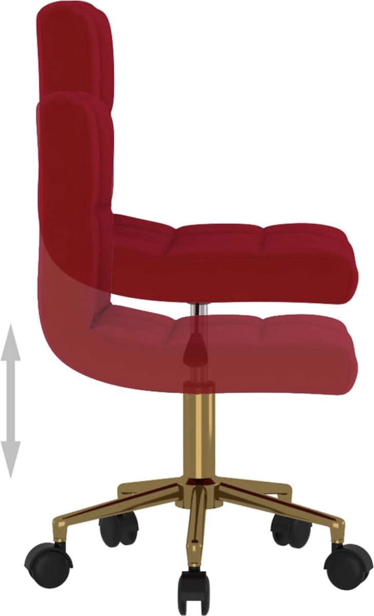 Vidaxl Eetkamerstoelen Draaibaar 2 St Fluweel Wijn - Rood