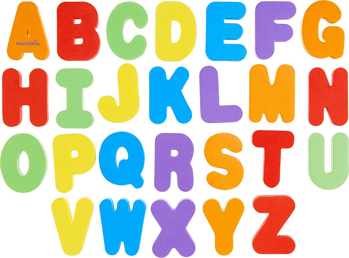 Munchkin 36-delige Badspeelset Letters En Cijfers Meerkleurig - Rood