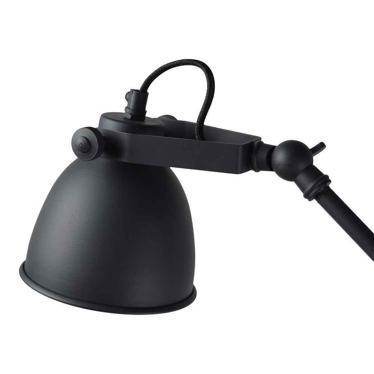 Klemlamp Worker Ø12cm. Vintage Black - Zwart