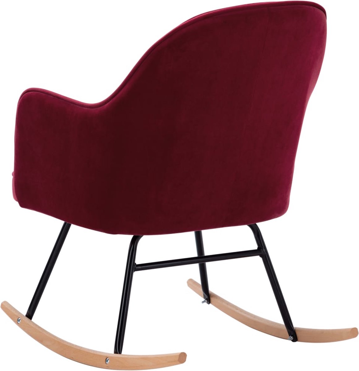 Vidaxl Schommelstoel Fluweel Wijn - Rood