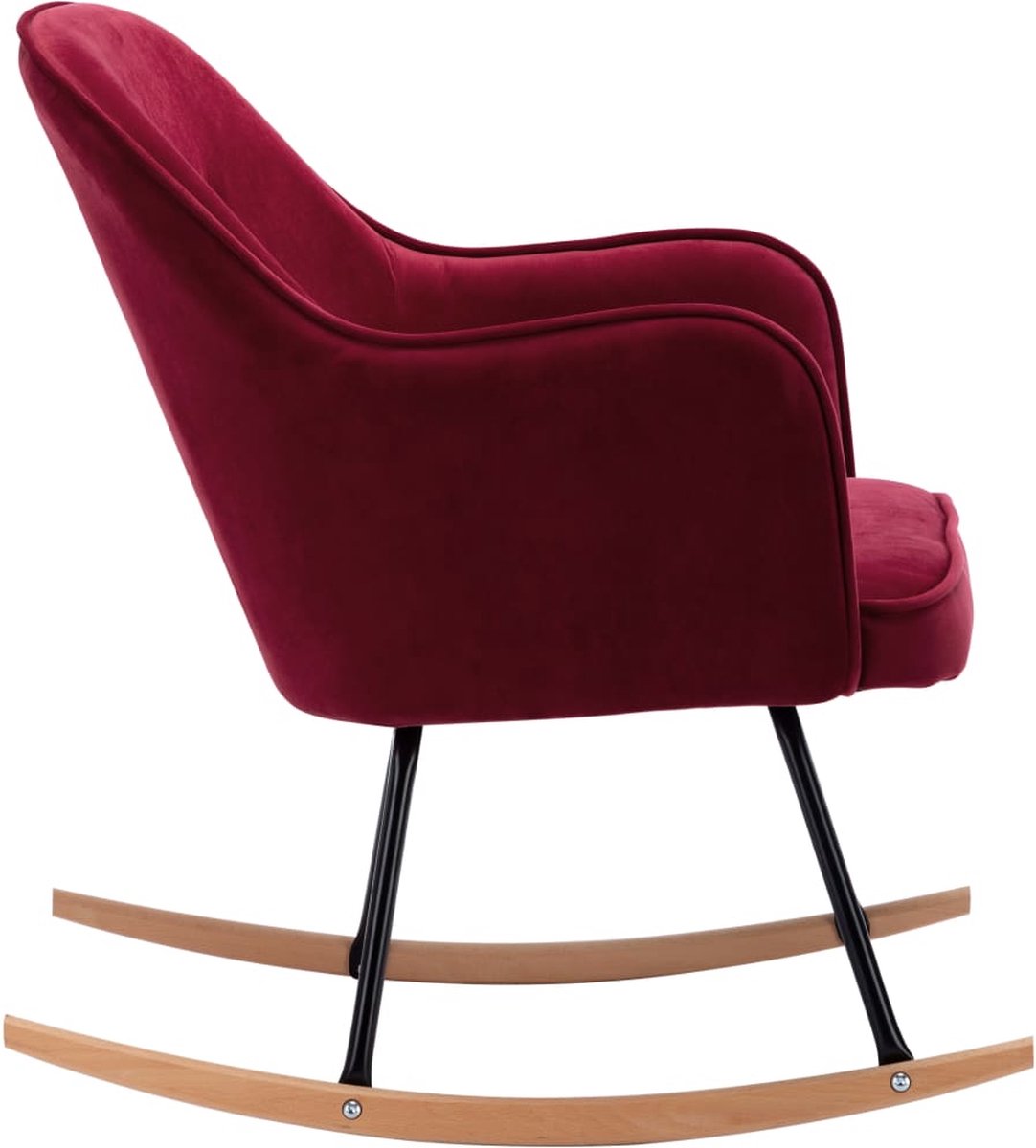Vidaxl Schommelstoel Fluweel Wijn - Rood
