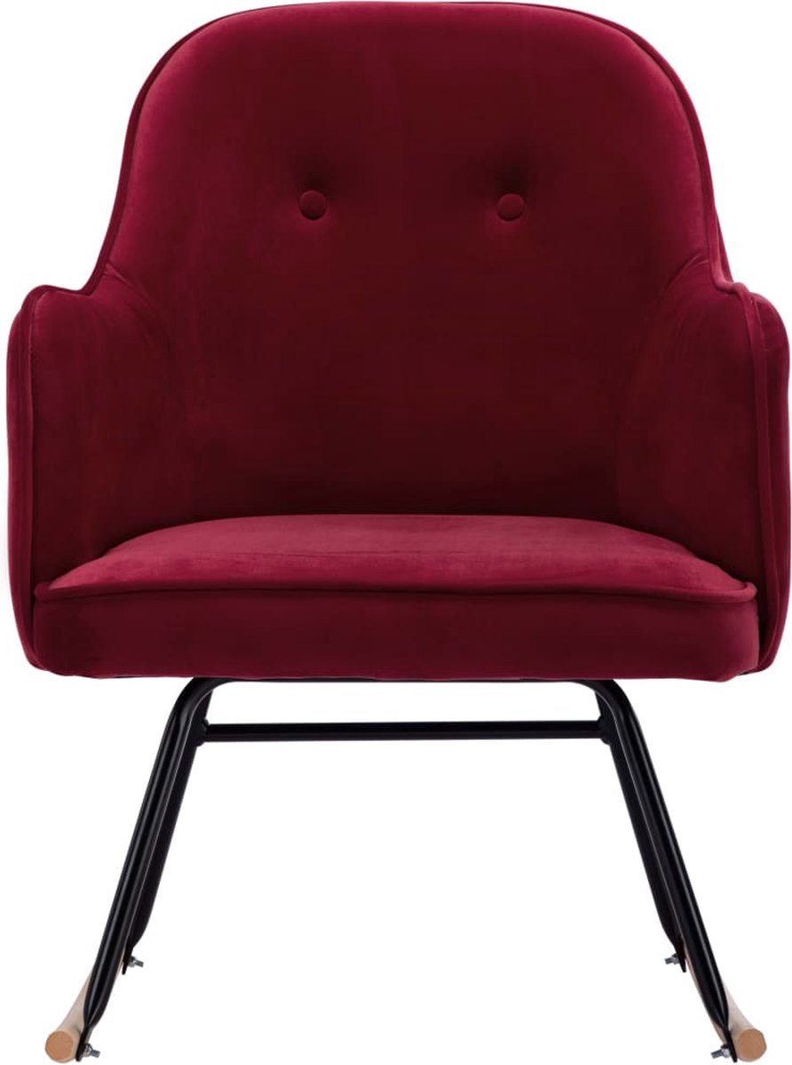 Vidaxl Schommelstoel Fluweel Wijn - Rood