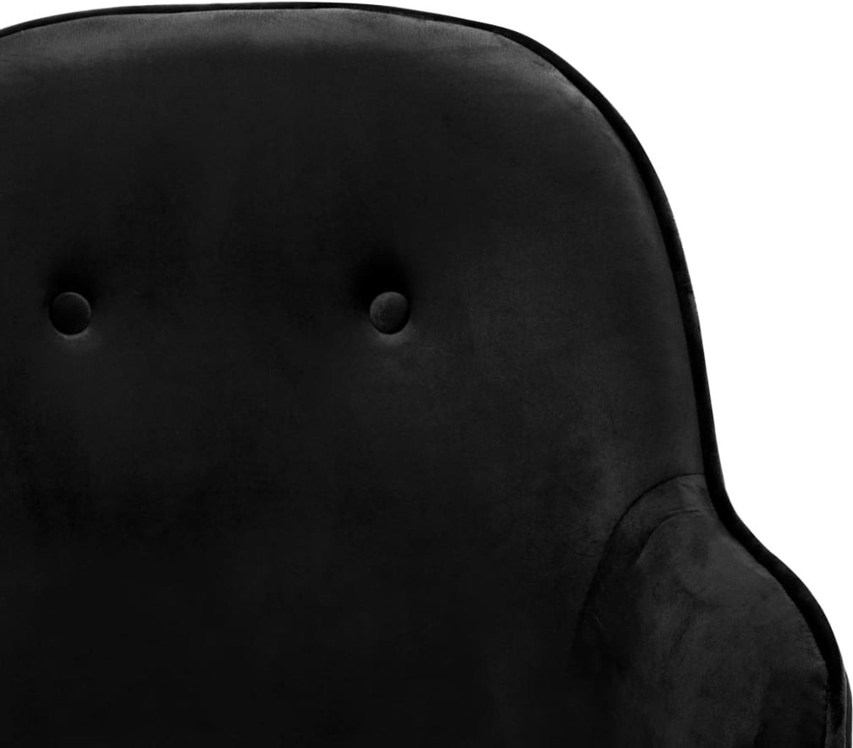 Vidaxl Schommelstoel Fluweel - Zwart